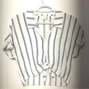 Wilfred Free Shawna cropped striped shirt size XS